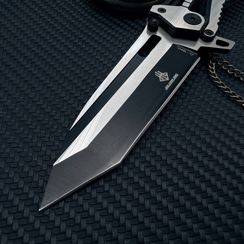 8.3 Inch Mechanical Style Folding Knife Cool Pocket Knife With Clip - Kinematic Pivot Action Tactical EDC Folding Knives For Outdoor Survival, Camping, Hiking, Hunting, Gifts For Men