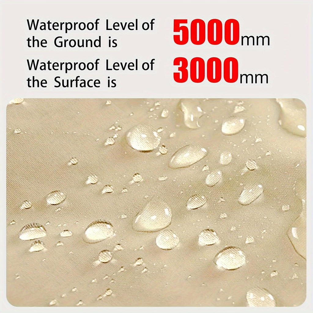 Inflatable Camping Tents With Hand Pump, Air Glamping Tents, Easy Setup Waterproofand Windproof Blow Up Tent, 4 Seasons Oxford Cabin Tent With Mesh & ChimneyWindow.