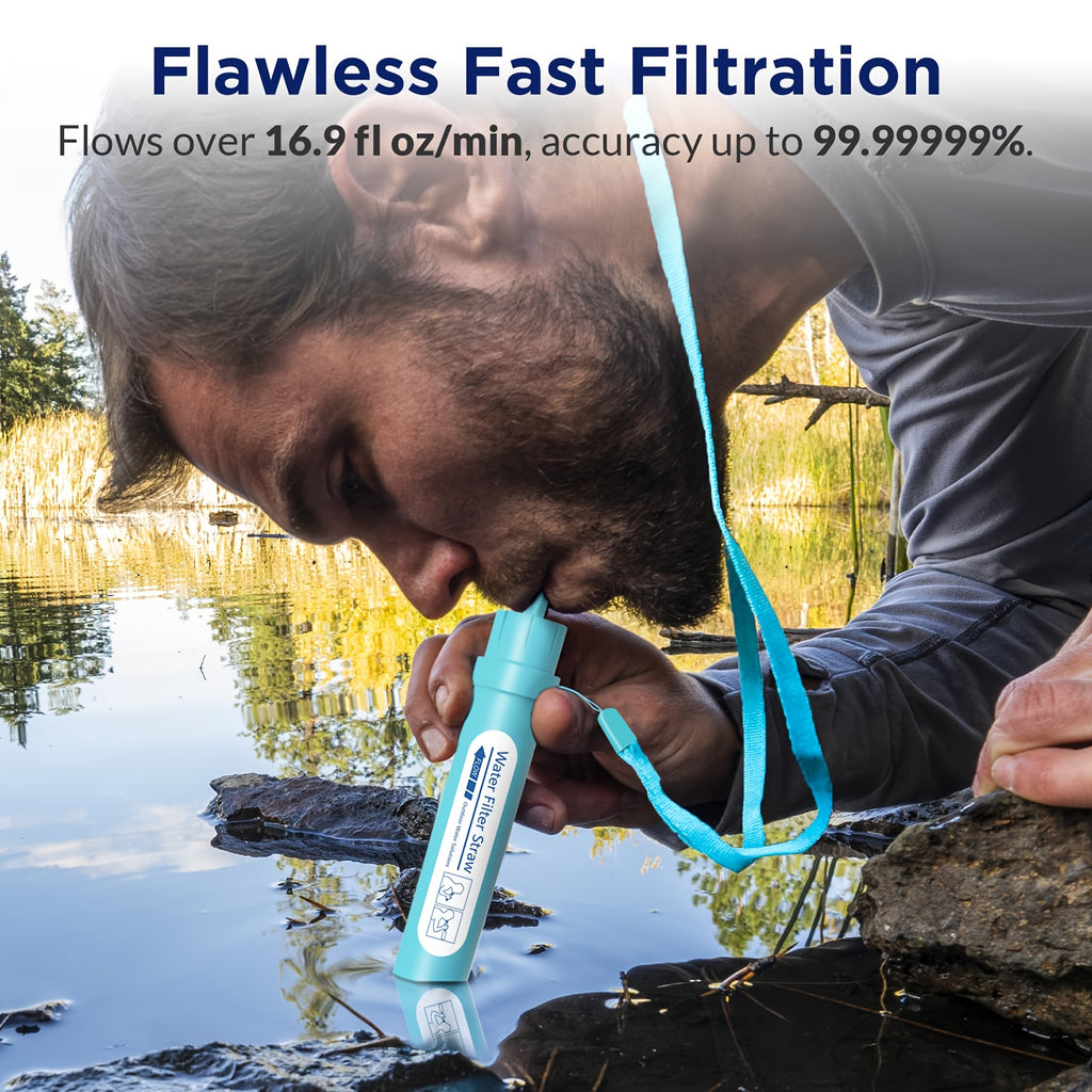 1pc/2pcs/3pcs/4pcs,Personal Water Filter Straw Mini Water Purifier Survival Gear for Hiking, Camping, Travel and Emergency Preparedness
