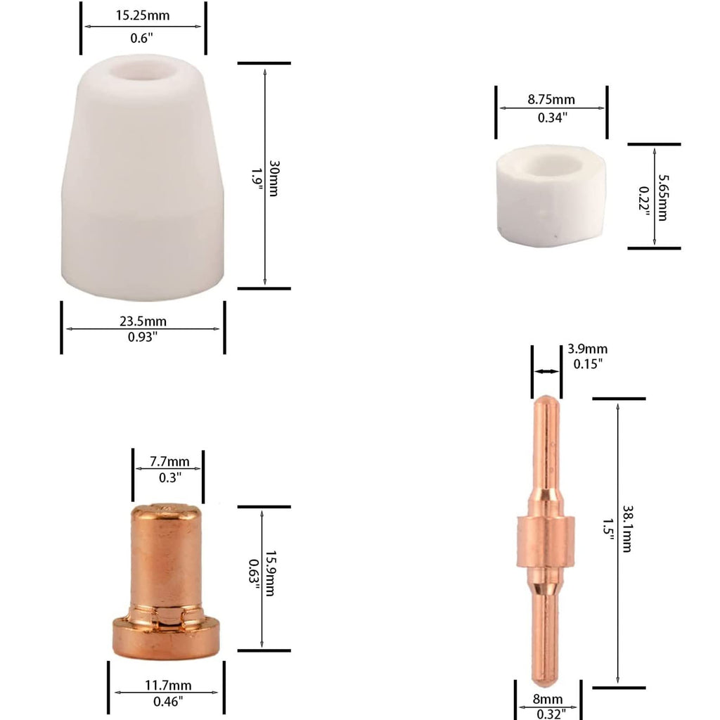 Plasma Cutter Welder MIG Welder Combo 6in1 with 65Pcs PT31 Plasma Cutting Torch Consumable, Gas MIG/Flux Core MIG/Spool Gun/Lift TIG/Stick/Plasma Cutting 110v/220v Aluminum MIG Welder Machine with Complete Welding Accessories