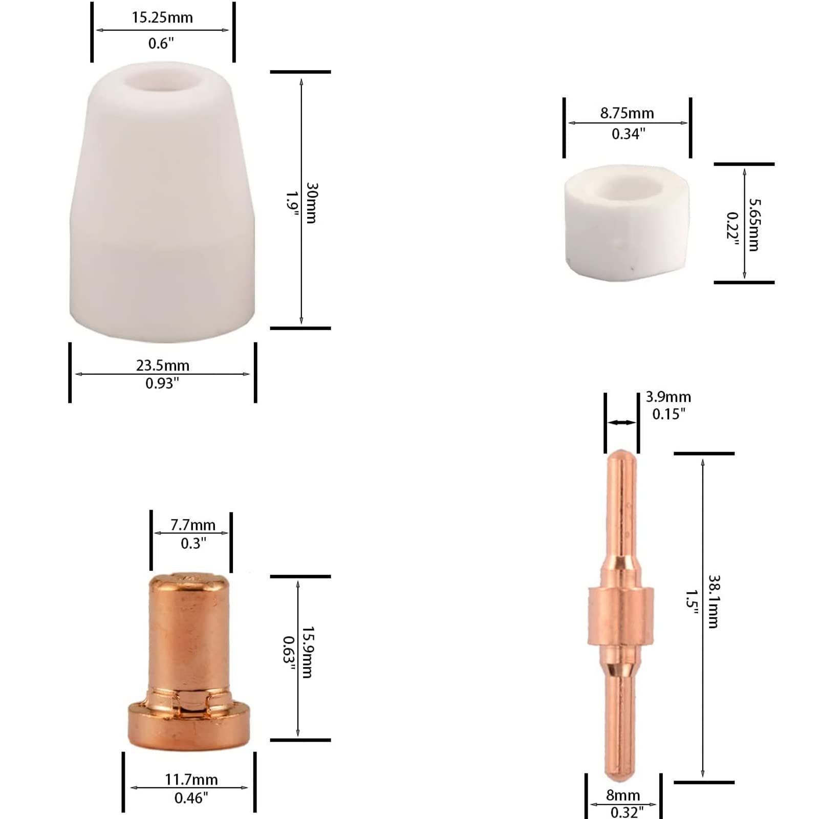 Plasma Cutter Welder MIG Welder Combo 6in1 with 65Pcs PT31 Plasma Cutting Torch Consumable, Gas MIG/Flux Core MIG/Spool Gun/Lift TIG/Stick/Plasma Cutting 110v/220v Aluminum MIG Welder Machine with Complete Welding Accessories