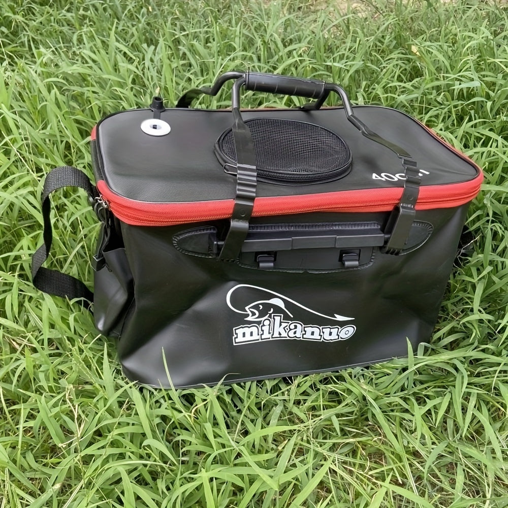 Large Volume No Pump Portable EVA Fishing Bag, Collapsible Live Fish Box, Multi-Functional Folding Camping Water Container Pan Basin, Fishing Tackle Storage