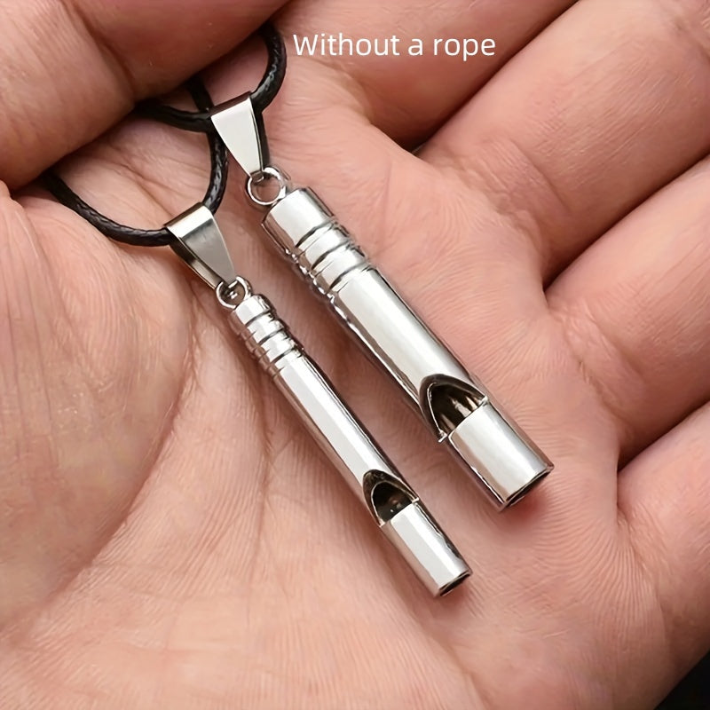 2pcs Titanium Alloy Emergency Whistles - Loud, Durable Survival Gear for Outdoor Hiking, Camping & Adventure Sports