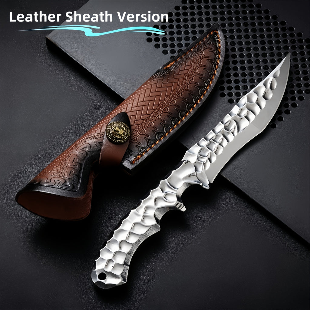 High Hardness Sharp Full Tang CNC Fixed Blade "Ice Goddess" Exquisite Sharp Quick Knife, Outdoor Portable Pocket Knife, Compact Cutting Tool, Camping, BBQ, Fruit Knife, Home Use, Hunting, Fishing, Men'S Gift, Collectible And