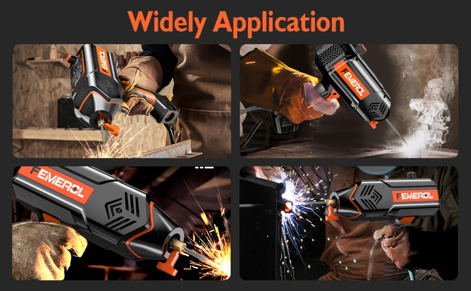 FEMEROL Welding Machine 110V Handheld Welder 120A Portable Stick Welder Hand Held Welder Machine IGBT Inverter Digital Display With Welding Tool Set And Toolbox