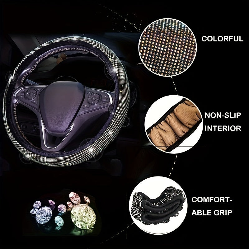 8pcs Sparkling Rhinestone Car Interior Decor Set - Fashionable All-Season Accessories For Women Car Accessories For Women Car Accessories Women
