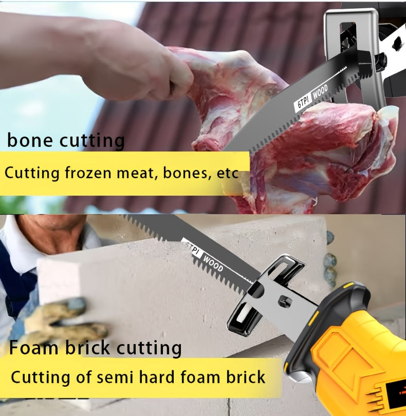 Lithium Electronics, Electric Cordless Saw, Cordless Saw Blade, Cordless Reciprocating Saw, Suitable For Home And Outdoor Use, Suitable For Electric Reciprocating Saw, Cutting Trees, PVC, Thin Wood Boards And Soft Metal Wood.