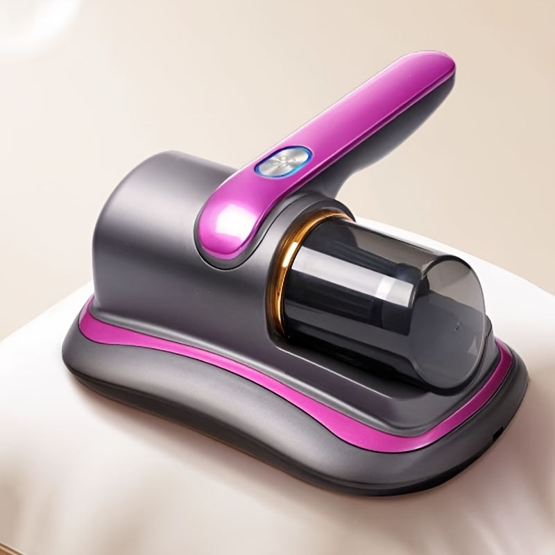 1pc Rechargeable Cordless Handheld Bed Vacuum Cleaner - Personal Care Electronics with Super Suction Power, UV Light, Washable Filter, 36V USB Powered, Deep Cleaning for Beds, Sofas, Pet Hair, Carpets - Includes 18650 Battery