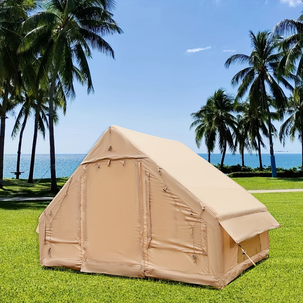 Inflatable camping tent large family camping tents instant glamping tent 4 season windproof outdoor blow up tent fishing party