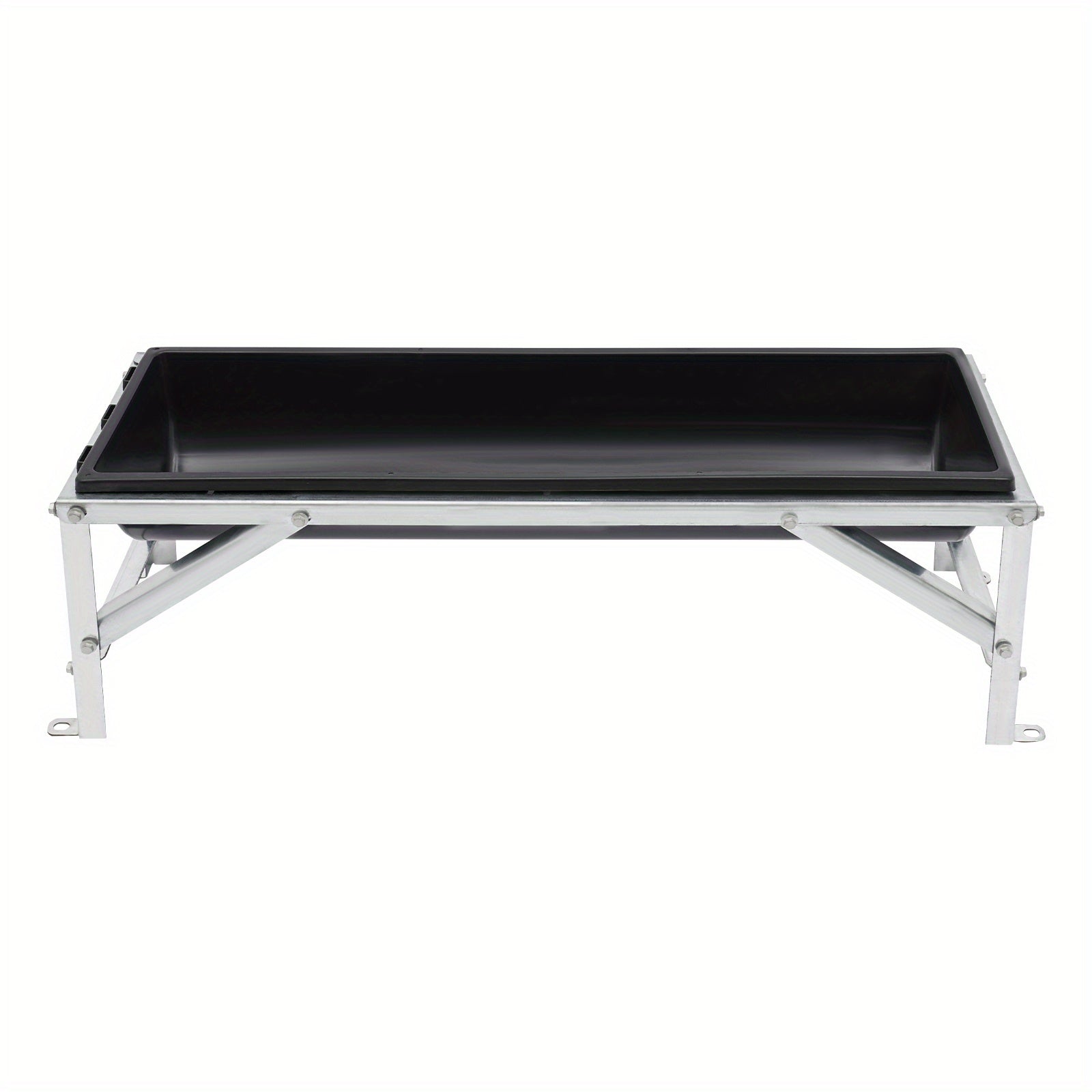 OUKANING 35L/9.25Gal Large Capacity Horse Feeder Water Trough with Stand - Durable Metal Frame, Easy-Clean Design for Calfes, Sheep, Horses, Alpacas & Goats - Farm Livestock Feeding & Hydration, Horse Feeder, Sturdy Construct