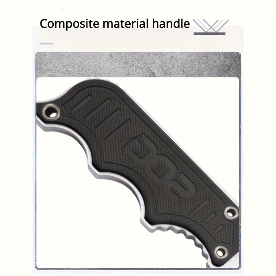 1PC Multi-purpose Knife, Pocket Knife, High Quality 5CR13 Steel, One Body + FRN Glass Fiber Nylon Handle ABS Plus Fiber Sheath, With Stainless Steel Waist Clip Can Be 360 Degrees Rotation, Suitable For Rescue, Adventure, Camp