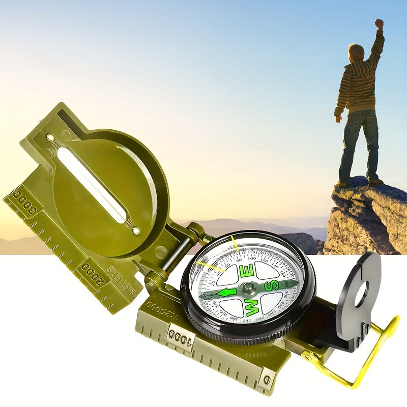 1pc Outdoor Survival Compass - Multifunctional Waterproof Portable Compass For Hiking, Camping, Travel - For Adventurers & Outdoor Enthusiasts - Perfect Gift for Explorers & Hikers