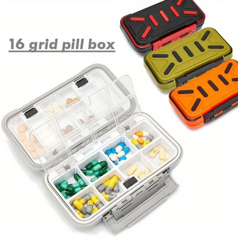 Travel Pill Case Medicine Storage Organizer Container Drug Tablet Dispenser Independent Lattice Pill Box Fishing Tackle Box