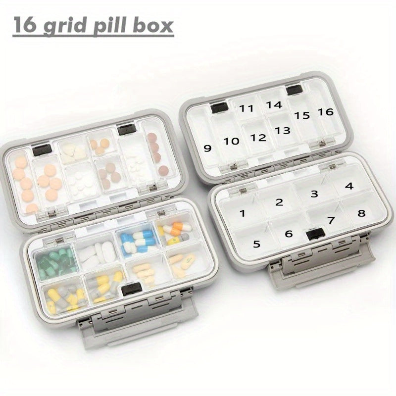 Travel Pill Case Medicine Storage Organizer Container Drug Tablet Dispenser Independent Lattice Pill Box Fishing Tackle Box