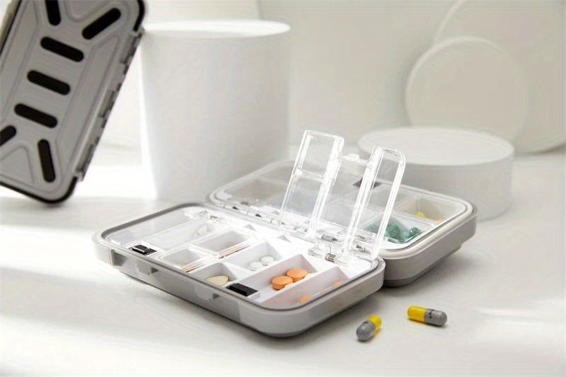 Travel Pill Case Medicine Storage Organizer Container Drug Tablet Dispenser Independent Lattice Pill Box Fishing Tackle Box