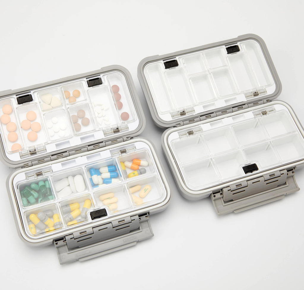 Travel Pill Case Medicine Storage Organizer Container Drug Tablet Dispenser Independent Lattice Pill Box Fishing Tackle Box