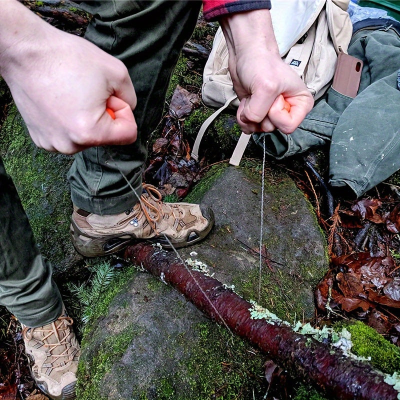 1pc Stainless Steel Wire Saw, Outdoor Hand Pulled Wire Saw Rope, Multipurpose Camping Cable Survival Wire For Rubber, Plastic, Soft Metal And Wood