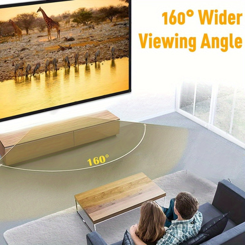 120/100/84 Inch Portable Foldable Wrinkle-Resistant Projection Screen with Carry & Stands - 16:9 Widescreen HD Clarity for Home Theater, Outdoor Movies, Office, Gaming - Lightweight Durable Indoor/Outdoor Projector Screen (No