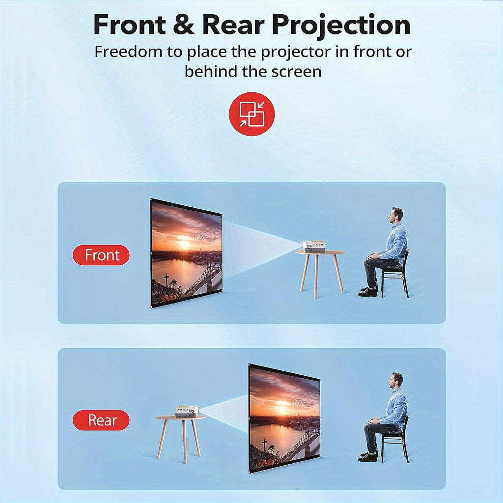 120/100/84 Inch Portable Foldable Wrinkle-Resistant Projection Screen with Carry & Stands - 16:9 Widescreen HD Clarity for Home Theater, Outdoor Movies, Office, Gaming - Lightweight Durable Indoor/Outdoor Projector Screen (No