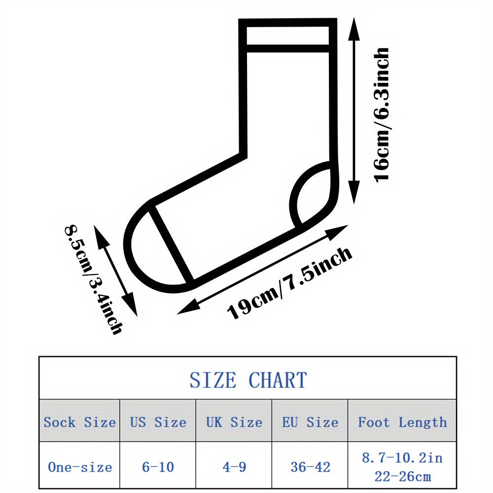 [Customer Favorite] 5pcs Cozy Thermal Socks for Men & Women - Warm, Thick Winter Crew Socks with High Elasticity, Soft Knit Fabric - Perfect for Hiking, Fishing & Christmas Gifts