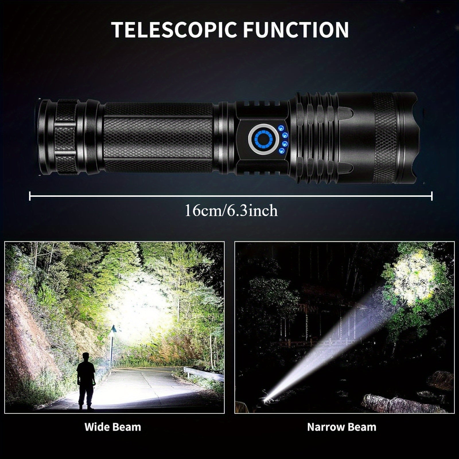 LYLTING 800-1200 High Lumens, Rechargeable Super Bright Flashlights with 5 Modes, Durable Aluminium Alloy Camping Gear And Equipment, Survival Tools, Hunting Torch for Man, Flashlight for Home Camping Hiking Emergency(2pcs/1p