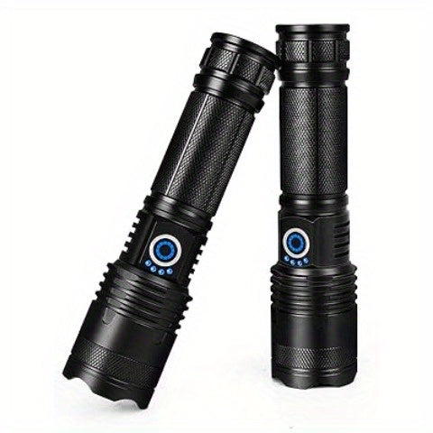 LYLTING 800-1200 High Lumens, Rechargeable Super Bright Flashlights with 5 Modes, Durable Aluminium Alloy Camping Gear And Equipment, Survival Tools, Hunting Torch for Man, Flashlight for Home Camping Hiking Emergency(2pcs/1p