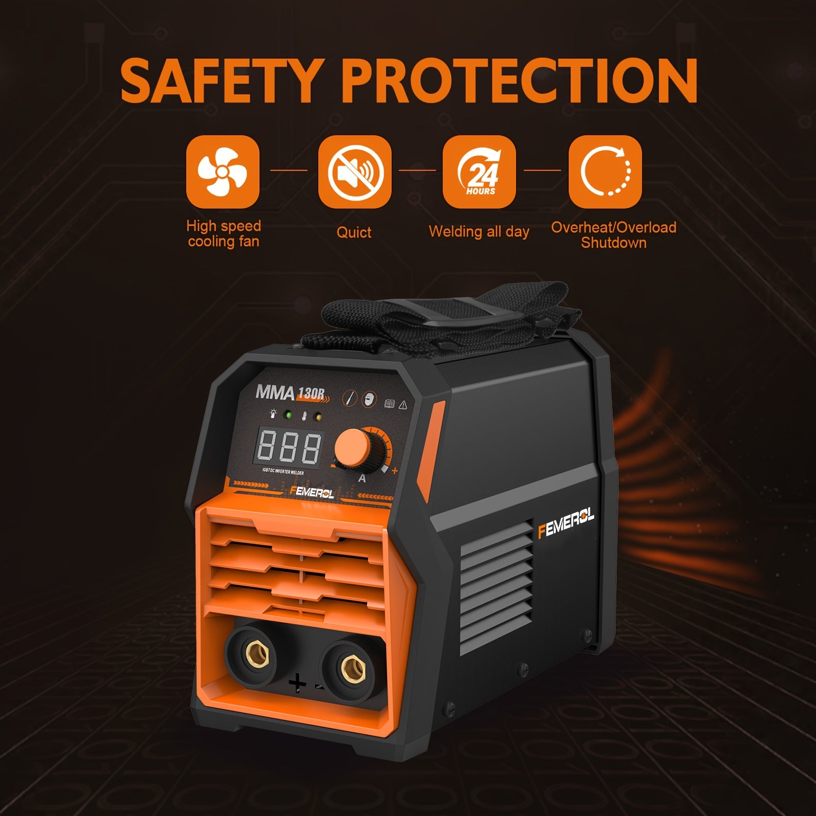 FEMEROL 130A Stick Welder, Mini And Portable MMA Welder Hot Start 110V ARC Welding Machine Digital Display IGBT Inverter Welder