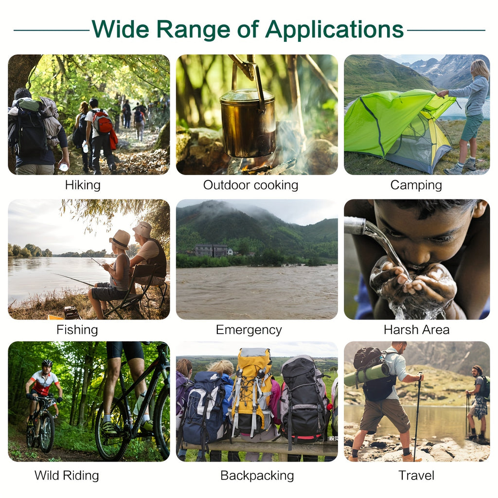 2pcs/4pcs, Personal Water Filter Straw Mini Water Purifier Survival Gear for Hiking, Camping, Travel and Emergency Preparedness