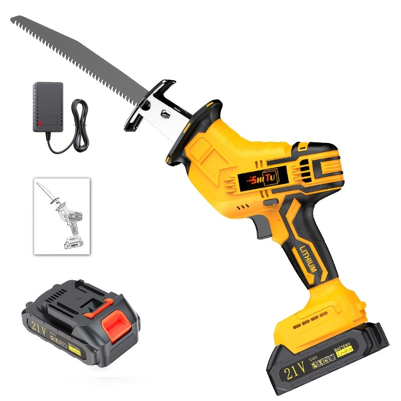 Lithium Electronics, Electric Cordless Saw, Cordless Saw Blade, Cordless Reciprocating Saw, Suitable For Home And Outdoor Use, Suitable For Electric Reciprocating Saw, Cutting Trees, PVC, Thin Wood Boards And Soft Metal Wood.