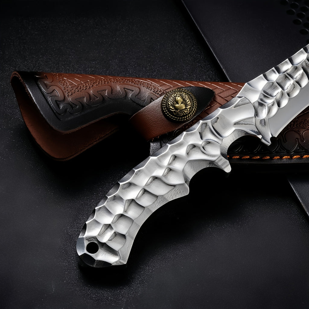 High Hardness Sharp Full Tang CNC Fixed Blade "Ice Goddess" Exquisite Sharp Quick Knife, Outdoor Portable Pocket Knife, Compact Cutting Tool, Camping, BBQ, Fruit Knife, Home Use, Hunting, Fishing, Men'S Gift, Collectible And
