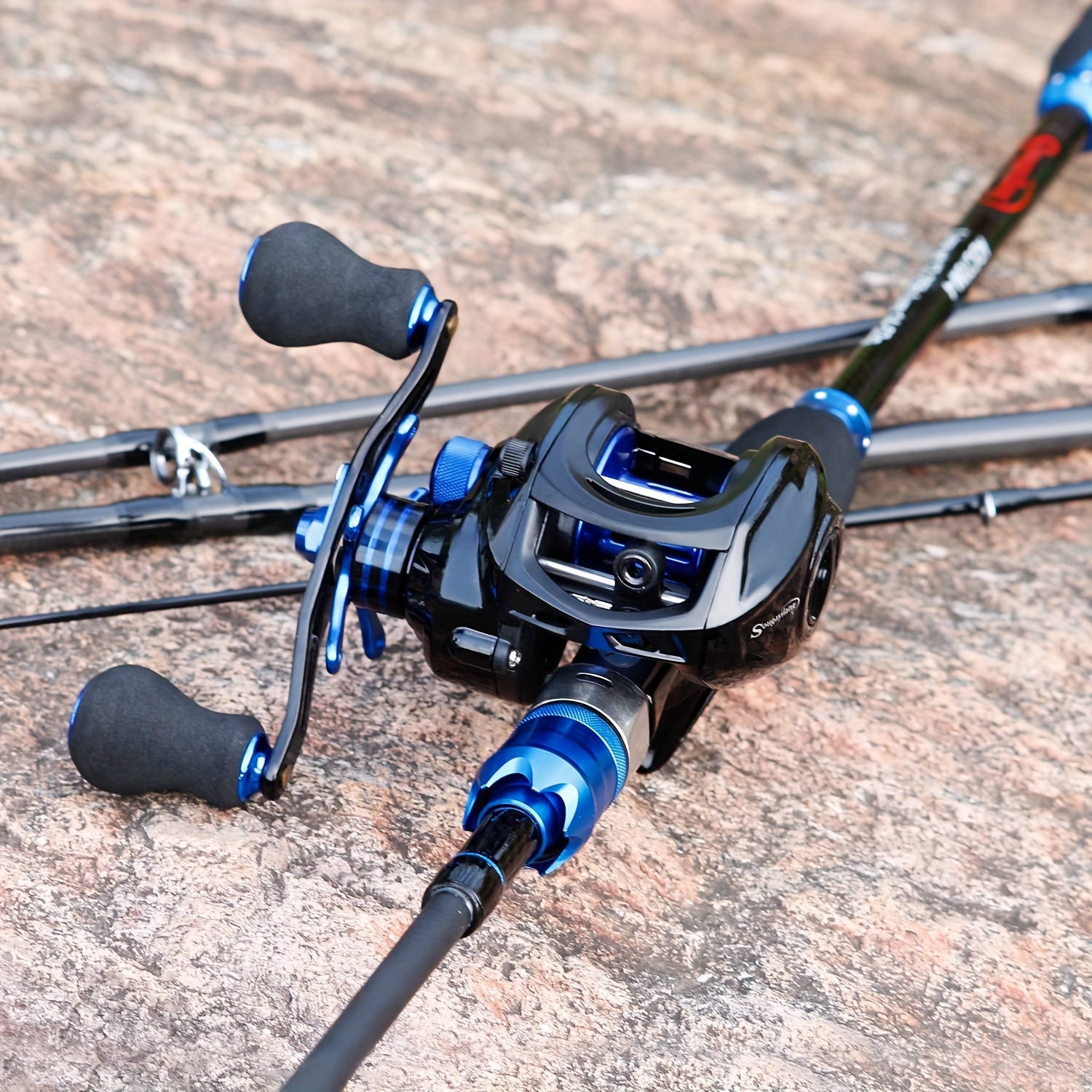 Sougayilang Fishing Rod and Reel Combos 24-Ton Carbon Fiber Fishing Poles with Baitcasting Reel 7.0:1 Gear for Travel Freshwater