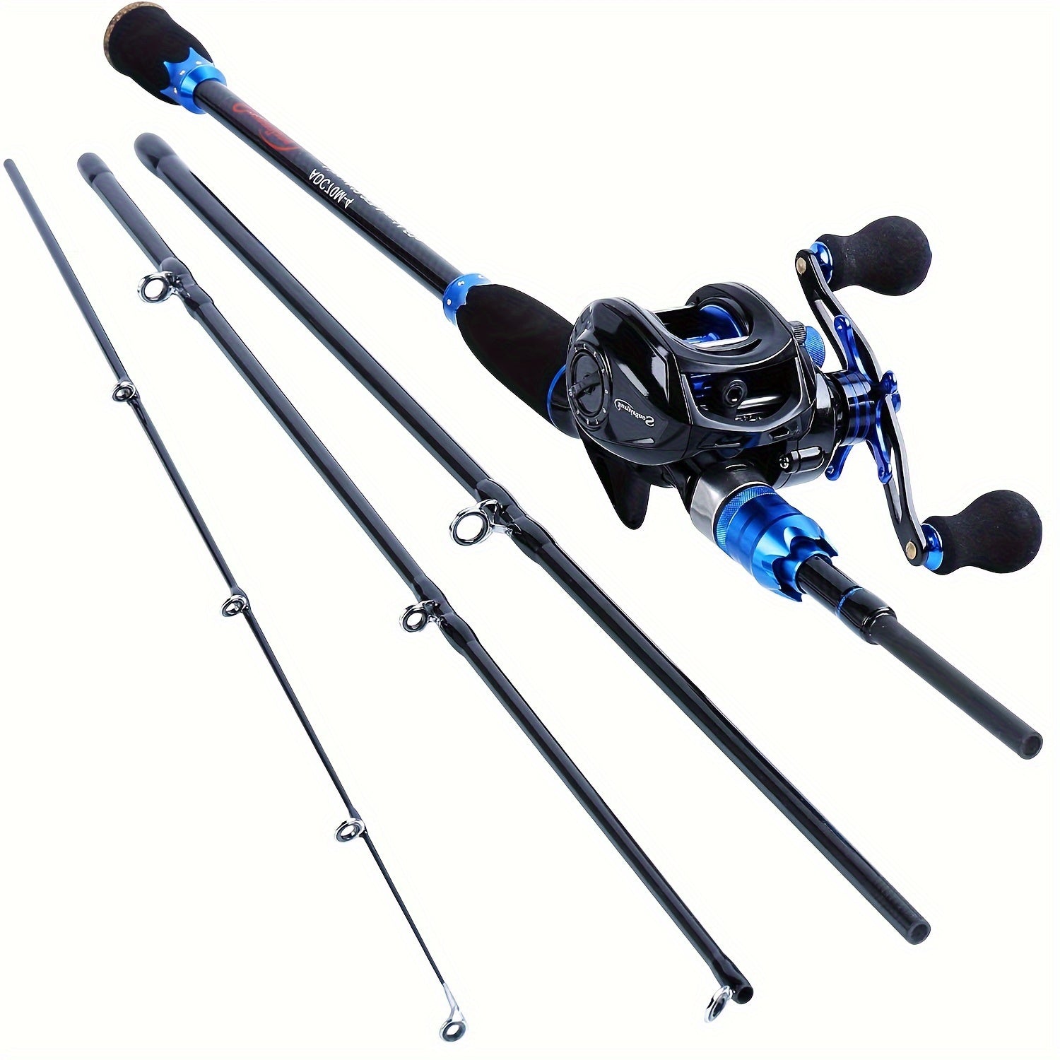 Sougayilang Fishing Rod and Reel Combos 24-Ton Carbon Fiber Fishing Poles with Baitcasting Reel 7.0:1 Gear for Travel Freshwater