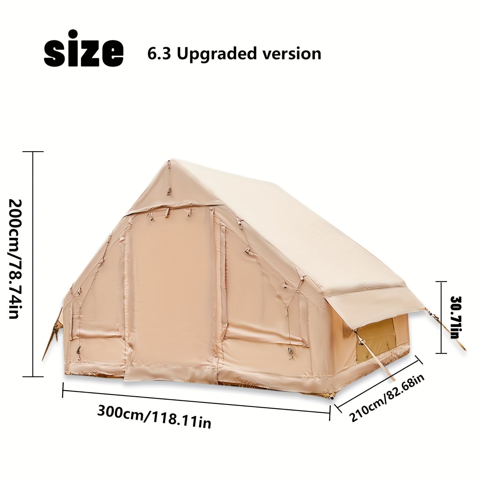 Inflatable camping tent large family camping tents instant glamping tent 4 season windproof outdoor blow up tent fishing party