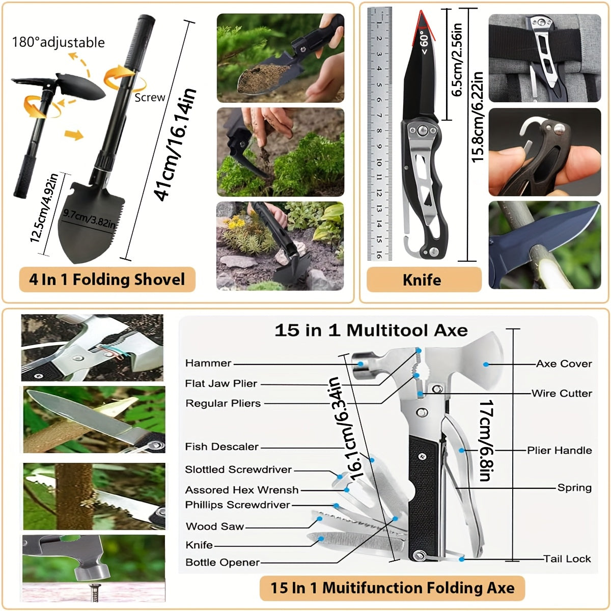 252pcs Survival Gear Kit - All-in-One Emergency Supply Set With MOLLE-Compatible Bag And Emergency Tent - Essential For Earthquakes, Hiking, Hunting, And Outdoor Adventures - Great Gift For Him And Her