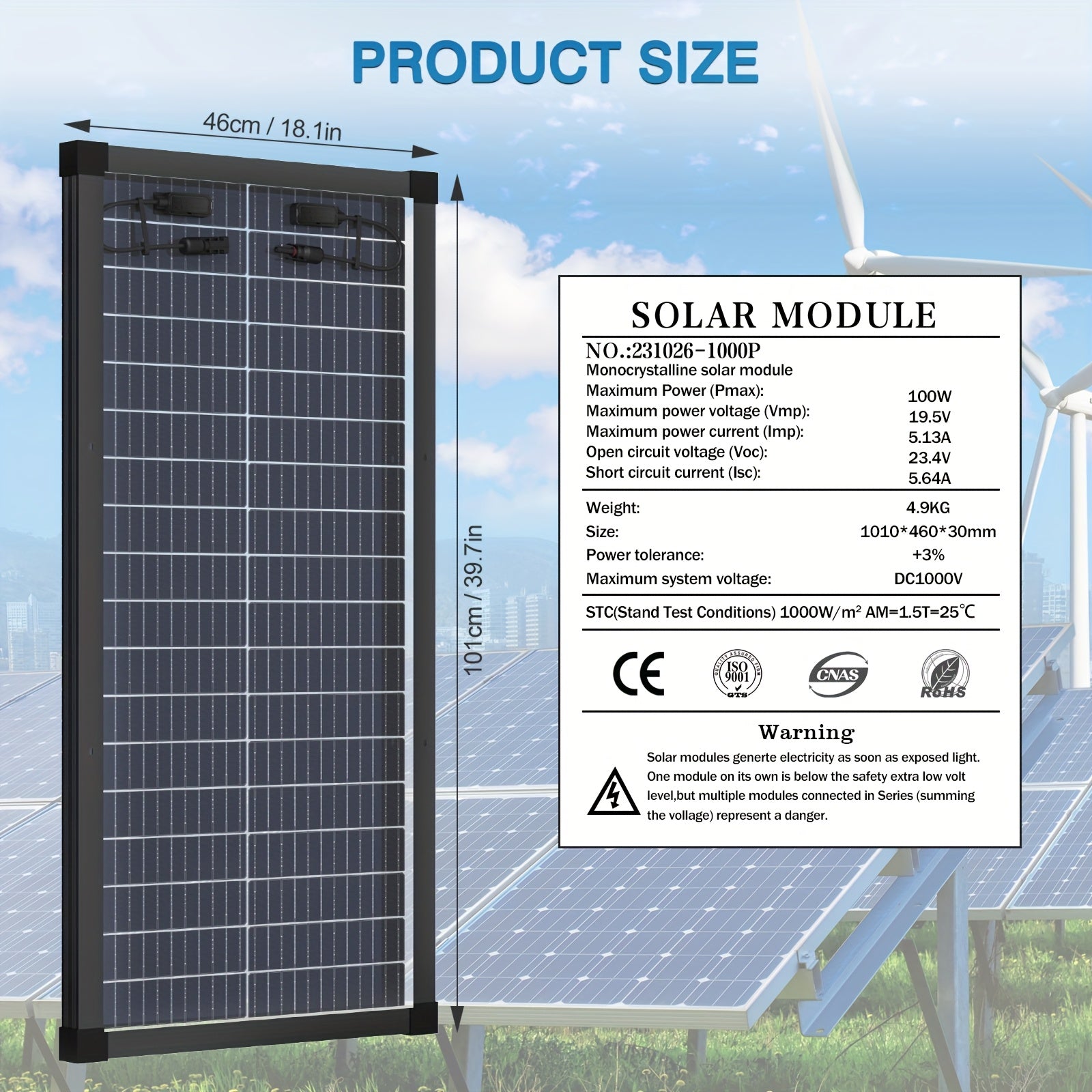 2pcs Double-sided 100W Solar Panels 12V High-efficiency Monocrystalline Double-sided Solar Panels with Busbar Hidden and Waterproof Technology, Ideal for RV, Vehicle, Home Farm Battery Charging, Camping, Outdoor Hiking and Ot