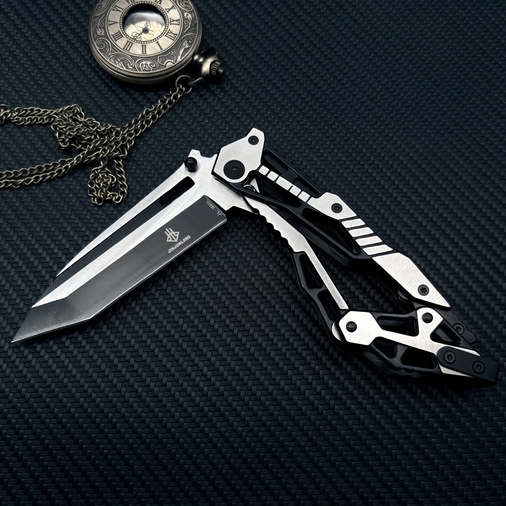 8.3 Inch Mechanical Style Folding Knife Cool Pocket Knife With Clip - Kinematic Pivot Action Tactical EDC Folding Knives For Outdoor Survival, Camping, Hiking, Hunting, Gifts For Men