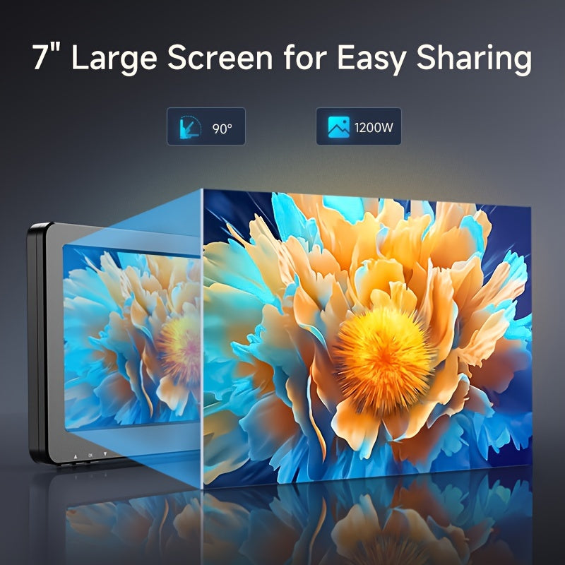 Rievbcau 7-Inch Hd Digital Microscope With 1200X Magnification - Perfect For Electronics Repair & Photography