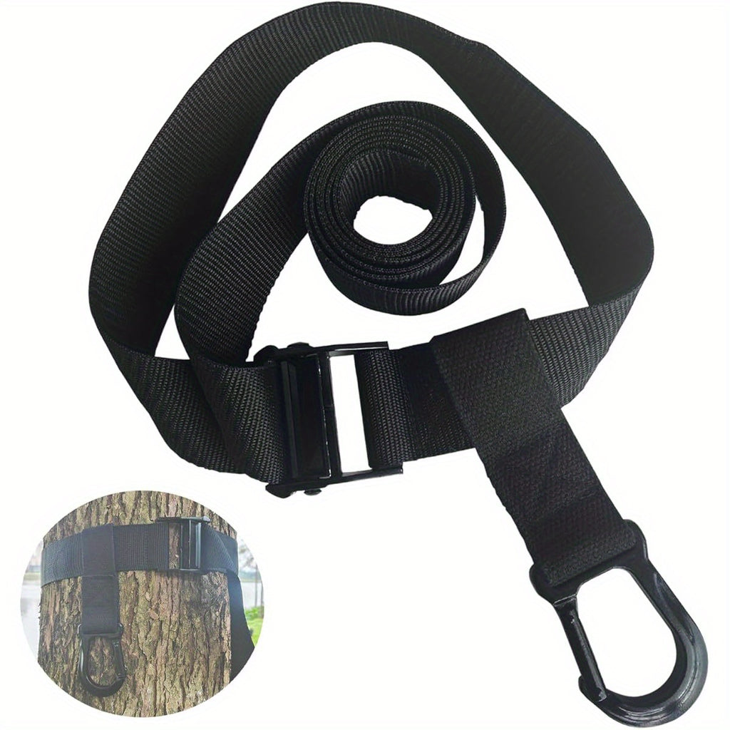 KISWIAR Heavy-Duty Tree Stand Safety Harness with Metal Buckle - 1000lb Capacity, Stitched Nylon, Red Hunting Harness for Tree Stand & Climbing, Outdoor Hunting Gear, Secure Metal Buckle, Durable Nylon Strap, Highstrength Mat