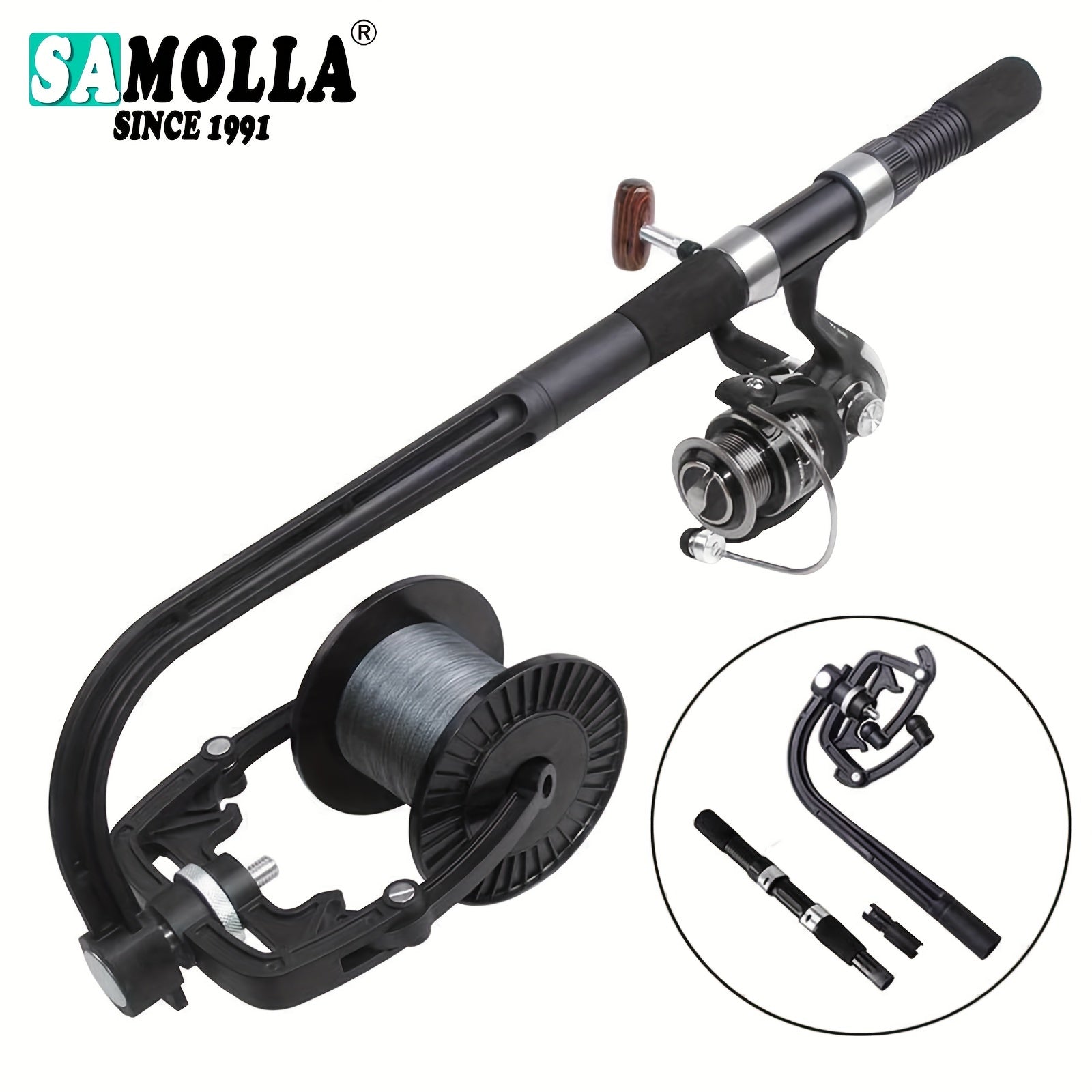 1pc Portable Handheld Fishing Line Spooler, Compact Line Winder for Fishing Tackle