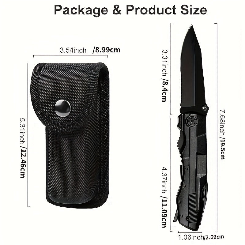 Multi-tool Pocket Knife 16 In 1 With Saw Blade, Blade, Pliers, Screwdriver, Bottle Opener, Folding Knife, Camping, Outdoor Survival Knife, Emergency Use, The Perfect Gift For Men And Dads