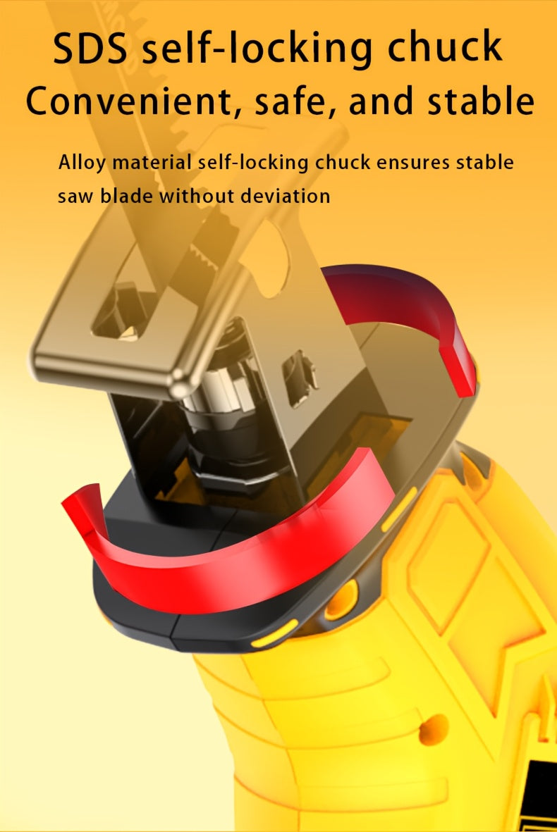 Lithium Electronics, Electric Cordless Saw, Cordless Saw Blade, Cordless Reciprocating Saw, Suitable For Home And Outdoor Use, Suitable For Electric Reciprocating Saw, Cutting Trees, PVC, Thin Wood Boards And Soft Metal Wood.