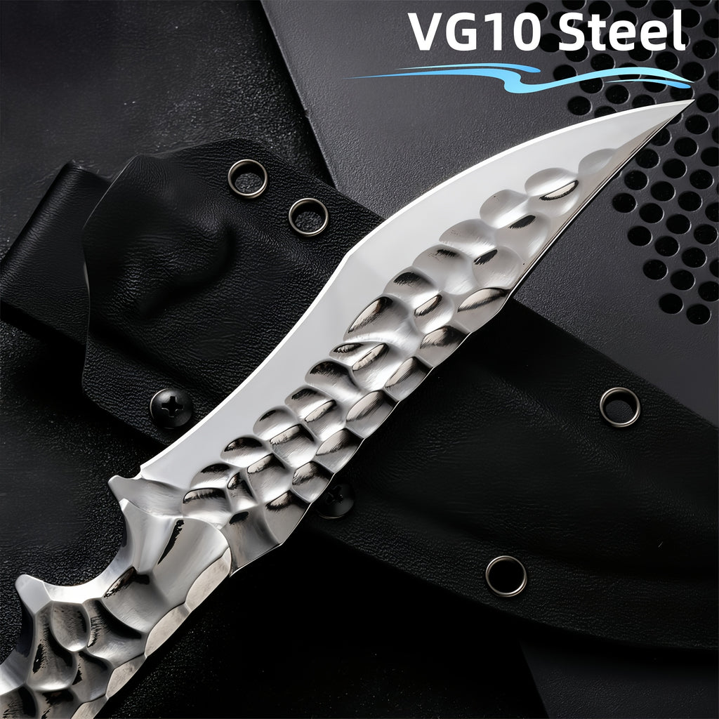 High Hardness Sharp Full Tang CNC Fixed Blade "Ice Goddess" Exquisite Sharp Quick Knife, Outdoor Portable Pocket Knife, Compact Cutting Tool, Camping, BBQ, Fruit Knife, Home Use, Hunting, Fishing, Men'S Gift, Collectible And