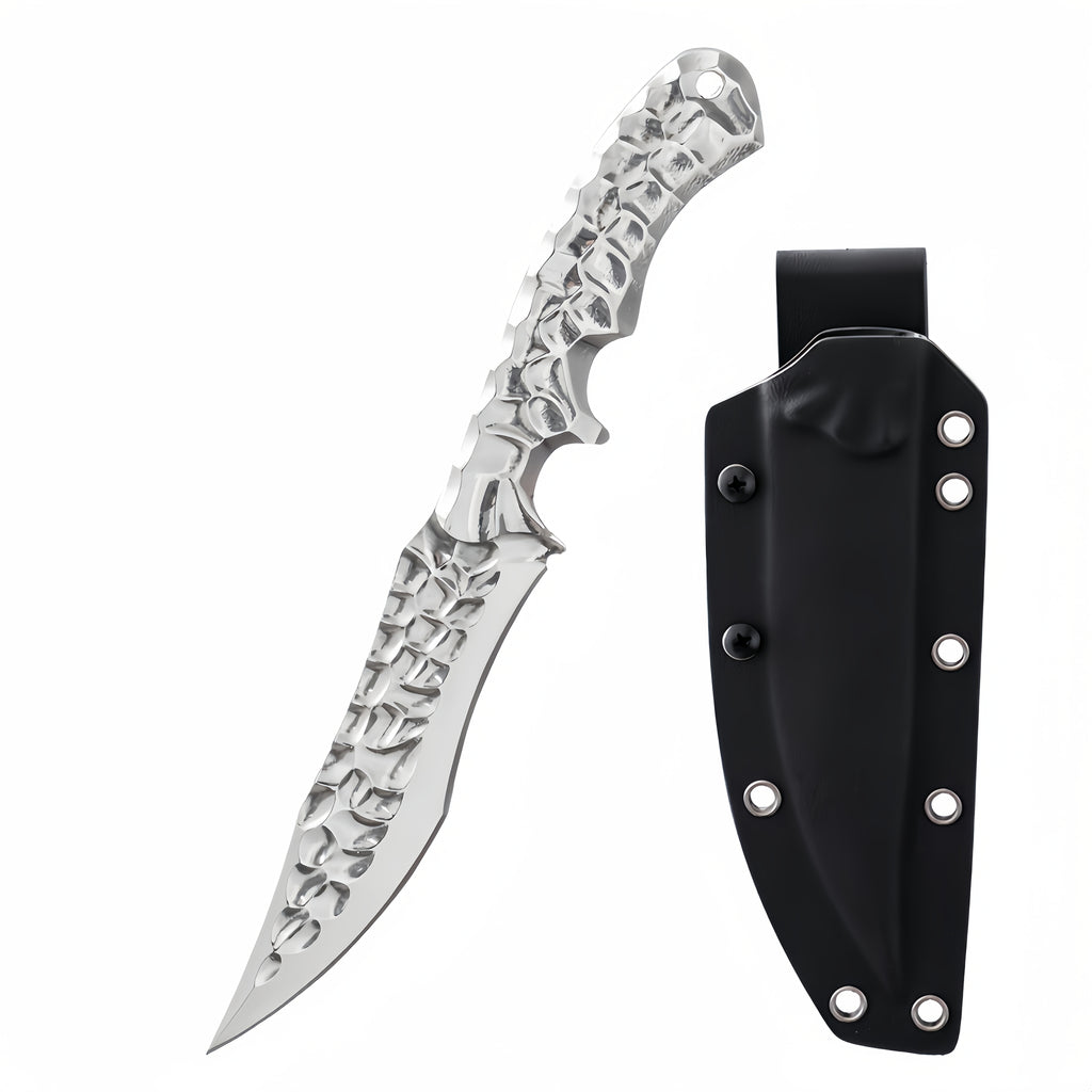 High Hardness Sharp Full Tang CNC Fixed Blade "Ice Goddess" Exquisite Sharp Quick Knife, Outdoor Portable Pocket Knife, Compact Cutting Tool, Camping, BBQ, Fruit Knife, Home Use, Hunting, Fishing, Men'S Gift, Collectible And