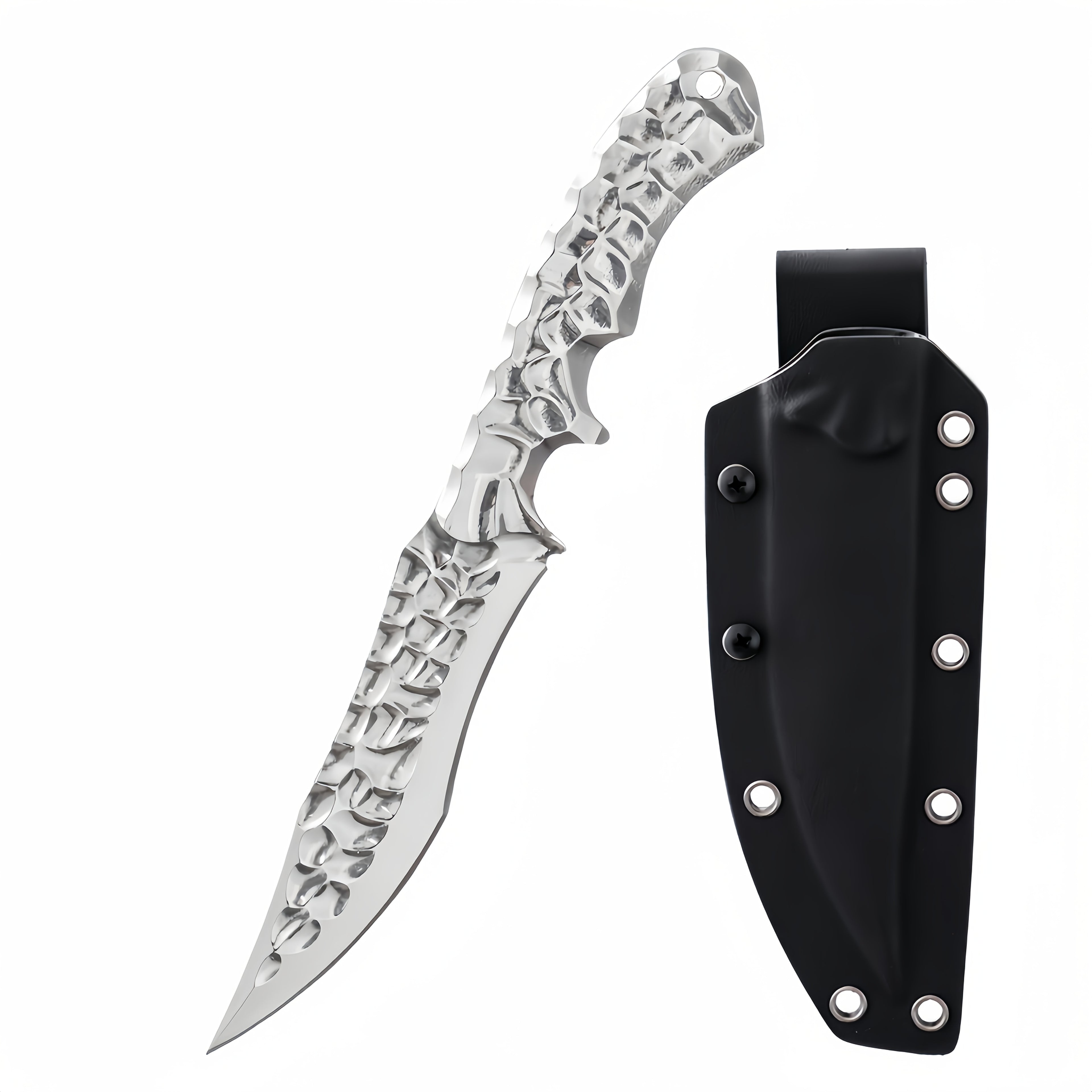 High Hardness Sharp Full Tang CNC Fixed Blade "Ice Goddess" Exquisite Sharp Quick Knife, Outdoor Portable Pocket Knife, Compact Cutting Tool, Camping, BBQ, Fruit Knife, Home Use, Hunting, Fishing, Men'S Gift, Collectible And