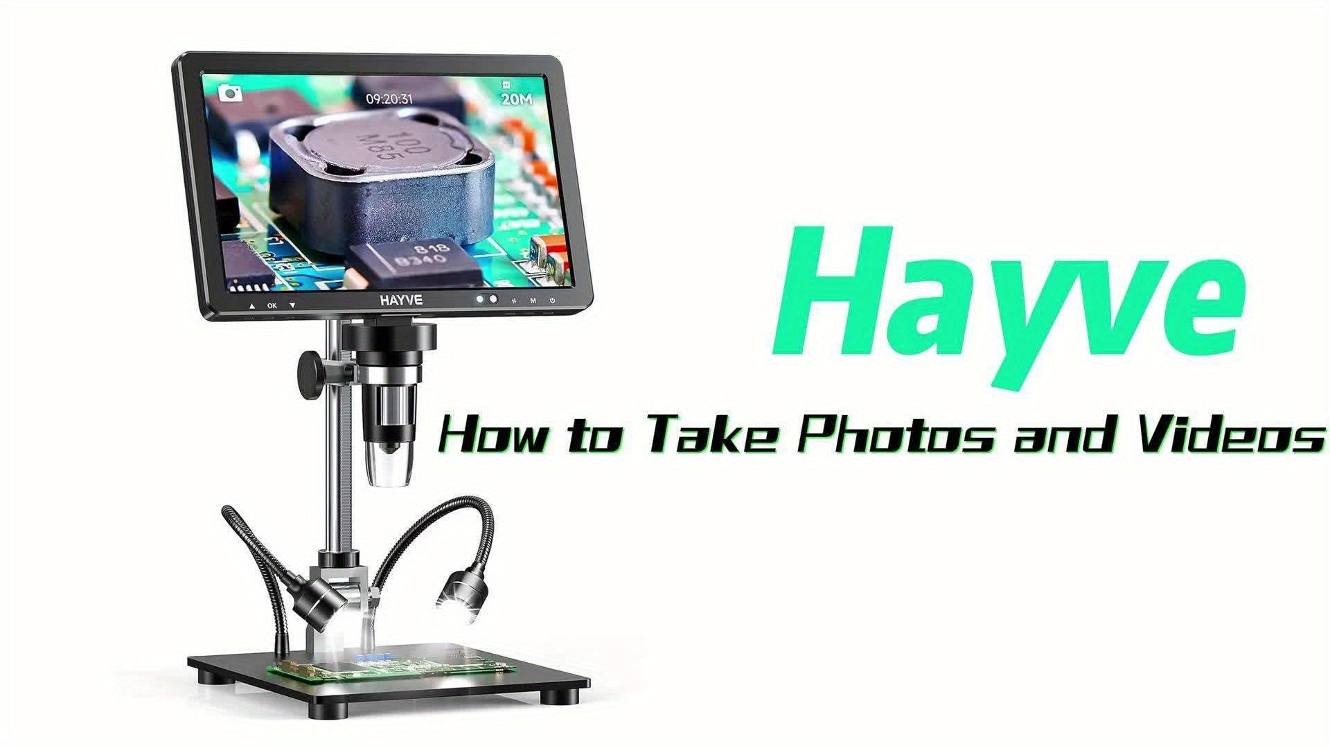 10.1'' Digital Microscope, 2000X Coin Microscope With IPS Screen, 20MP Soldering Microscope For Electronics With 10.4'' Longer Stand, PC View