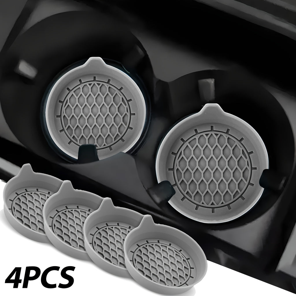 Car Cup Holder Coaster, Silicone Cup Holder Insert, Universal Non-Slip Cup Holders, Car Accessories Interior for Women And for Man 4 Pack Gray
