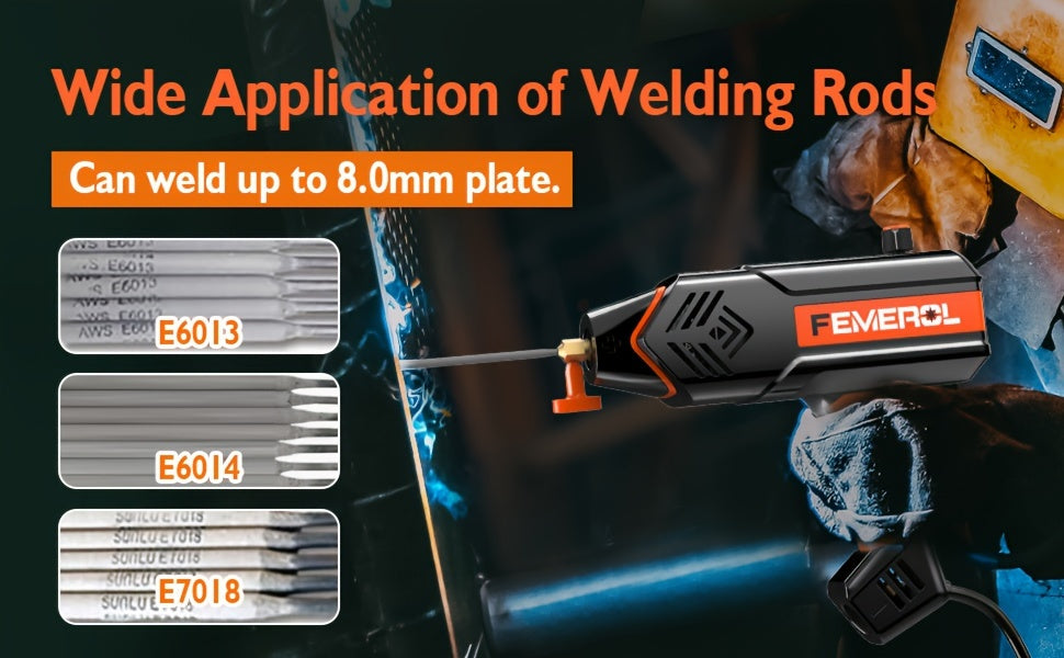 FEMEROL Welding Machine 110V Handheld Welder 120A Portable Stick Welder Hand Held Welder Machine IGBT Inverter Digital Display With Welding Tool Set And Toolbox