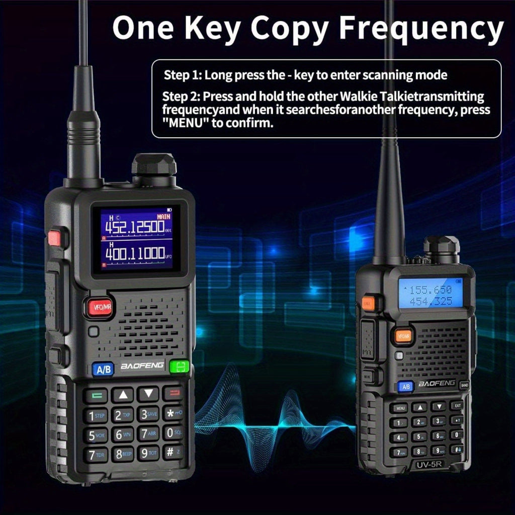 6pcs Baofeng GM-5RH Radio, 10W Walkie Talkies Long Range, Two Way Handheld Radio Ultra-long standby 48-72 hours, Hunting Gear Weather Radio, Survival Gear Walkie Talkie with NOAA, Radios for business safety, hiking, camping,