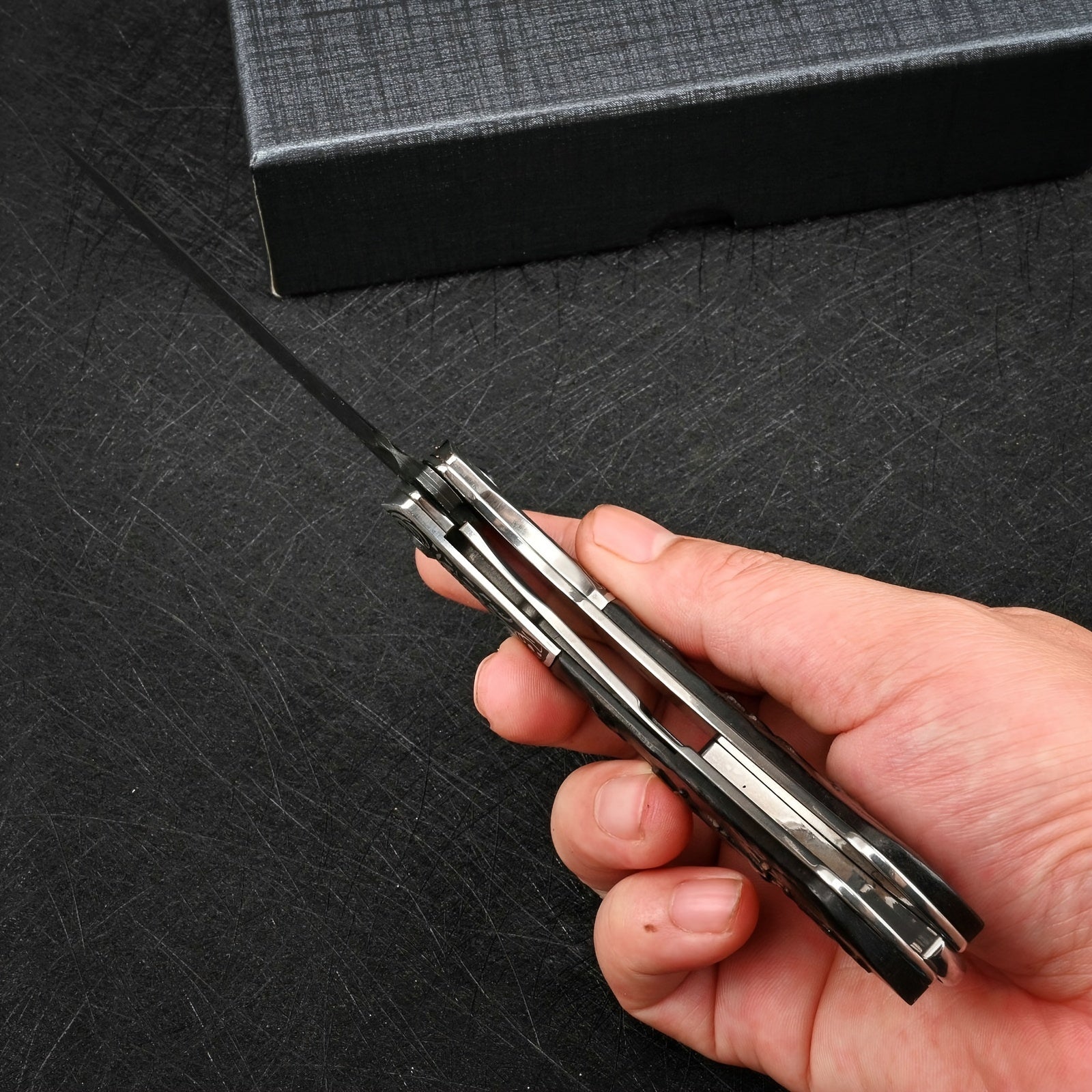 Knives Flipper Folding Damascus Steel Pocket Knife For Men With Leather Cover Outdoor Camping Survival Gear