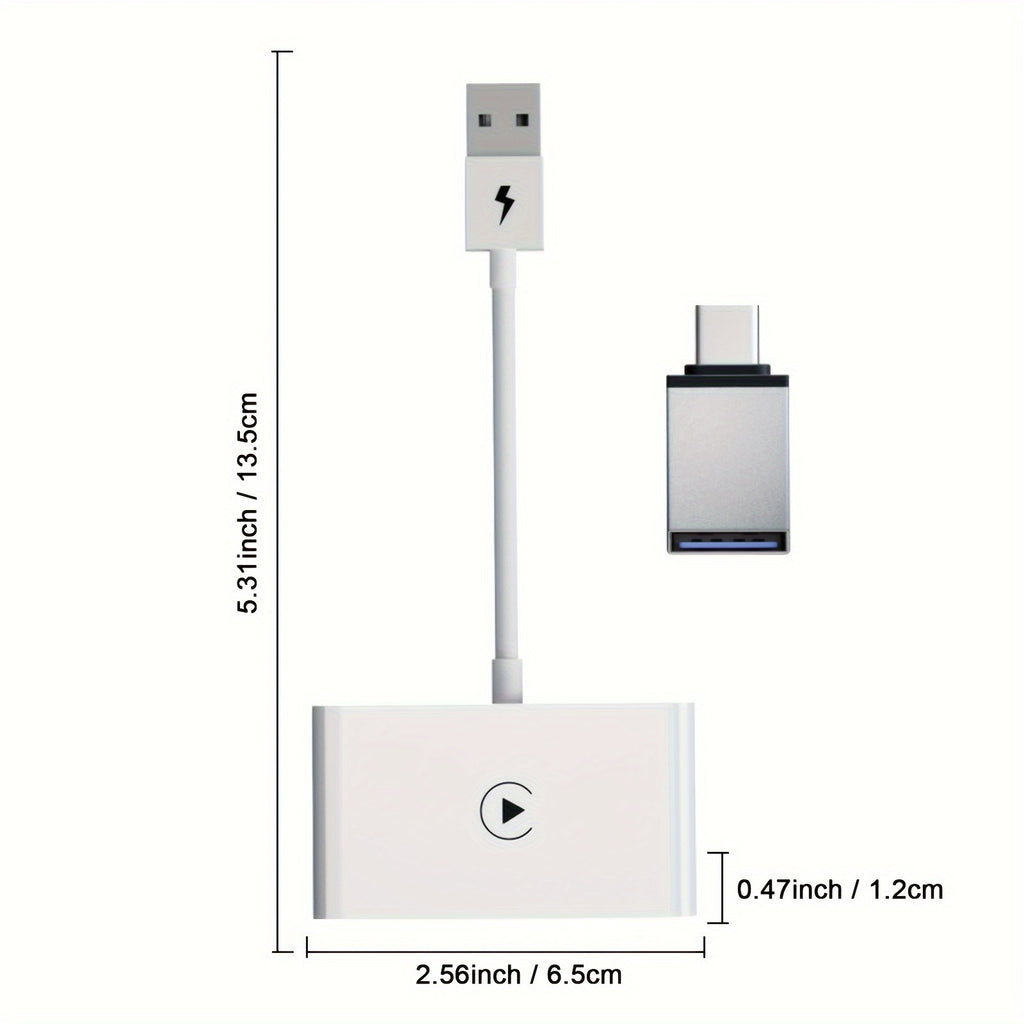 Wireless CarPlay Adapter Wired to Wireless Plug & Play - Wireless 5.0, Auto Connect, Compatible with 600+ Cars (2016+), USB-Powered for iPhone iOS 10+, Carplay Wireless Adapter, Call Management, Compact Design, Highquality El